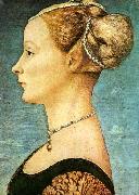 Antonio Pollaiuolo Portrait of a Girl - Panel Museo Poldi Pezzoli oil painting artist